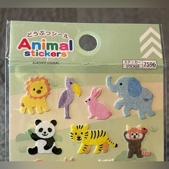 Daiso Zoo Exotic Animal Sticker Sheet Japan Exclusive Kawaii Lion Tiger Panda - Picture 3 of 7